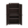Nilkamal Freedom FMM Plastic Storage Cabinet (Weather Brown) - Open Front View
