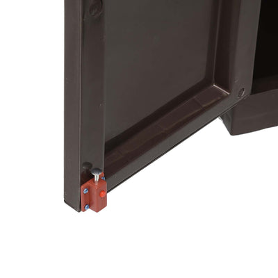 Nilkamal Freedom FMM Plastic Storage Cabinet (Weather Brown) - Drawer Lock Closeup View-2