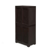 Nilkamal Freedom FMM Plastic Storage Cabinet (Weather Brown) - Slight Back View
