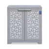 Nilkamal Freedom Star Small (FMSSTAR) Plastic Storage Cabinet (Haze Grey & Milky White) - Front View
