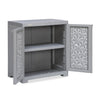 Nilkamal Freedom Star Small (FMSSTAR) Plastic Storage Cabinet (Haze Grey & Milky White) - Open Slight Side View