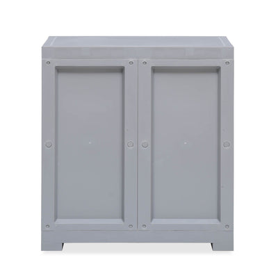 Nilkamal Freedom Star Small (FMSSTAR) Plastic Storage Cabinet (Haze Grey & Milky White) - Back View