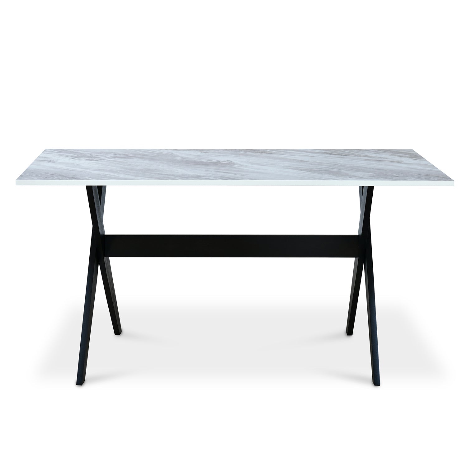 Nilkamal Oyster Dining Table (Dark Walnut)