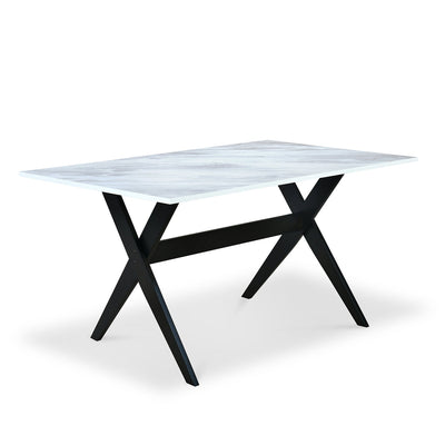 Nilkamal Oyster Dining Table (Dark Walnut)