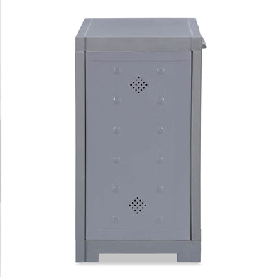 Nilkamal Freedom Star (FMSC09STR) Plastic Shoe Cabinet (Haze Grey & Milky White)