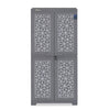 Nilkamal Freedom Star (FMSC18STR) Plastic Shoe Cabinet (Haze Grey & Milky White) - Front View