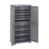 Nilkamal Freedom Star (FMSC18STR) Plastic Shoe Cabinet (Haze Grey & Milky White) - Open Slight Side View