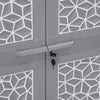 Nilkamal Freedom Star (FMSC18STR) Plastic Shoe Cabinet (Haze Grey & Milky White) - Handle Closeup View