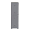 Nilkamal Freedom Star (FMSC18STR) Plastic Shoe Cabinet (Haze Grey & Milky White) - Side View