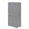Nilkamal Freedom Star (FMSC18STR) Plastic Shoe Cabinet (Haze Grey & Milky White) - Slight Back View