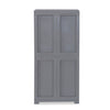 Nilkamal Freedom Star (FMSC18STR) Plastic Shoe Cabinet (Haze Grey & Milky White) - Back View
