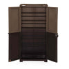 Nilkamal Freedom (FMSC18D) Plastic Shoe Cabinet (Rattan Dark Beige & Weather Brown)