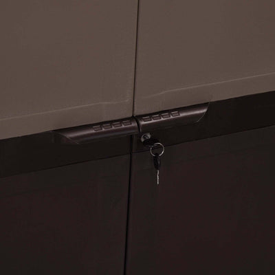 Nilkamal Freedom (FMSC18D) Plastic Shoe Cabinet (Rattan Dark Beige & Weather Brown)