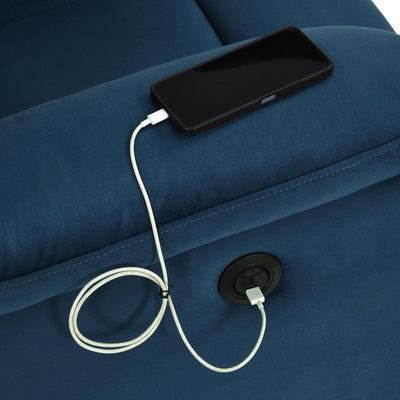 Nilkamal Sierra 1 Seater Electric Recliner Sofa (Blue)