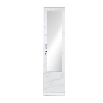 Nilkamal Marbito 1 Door Wardrobe With Mirror (White)