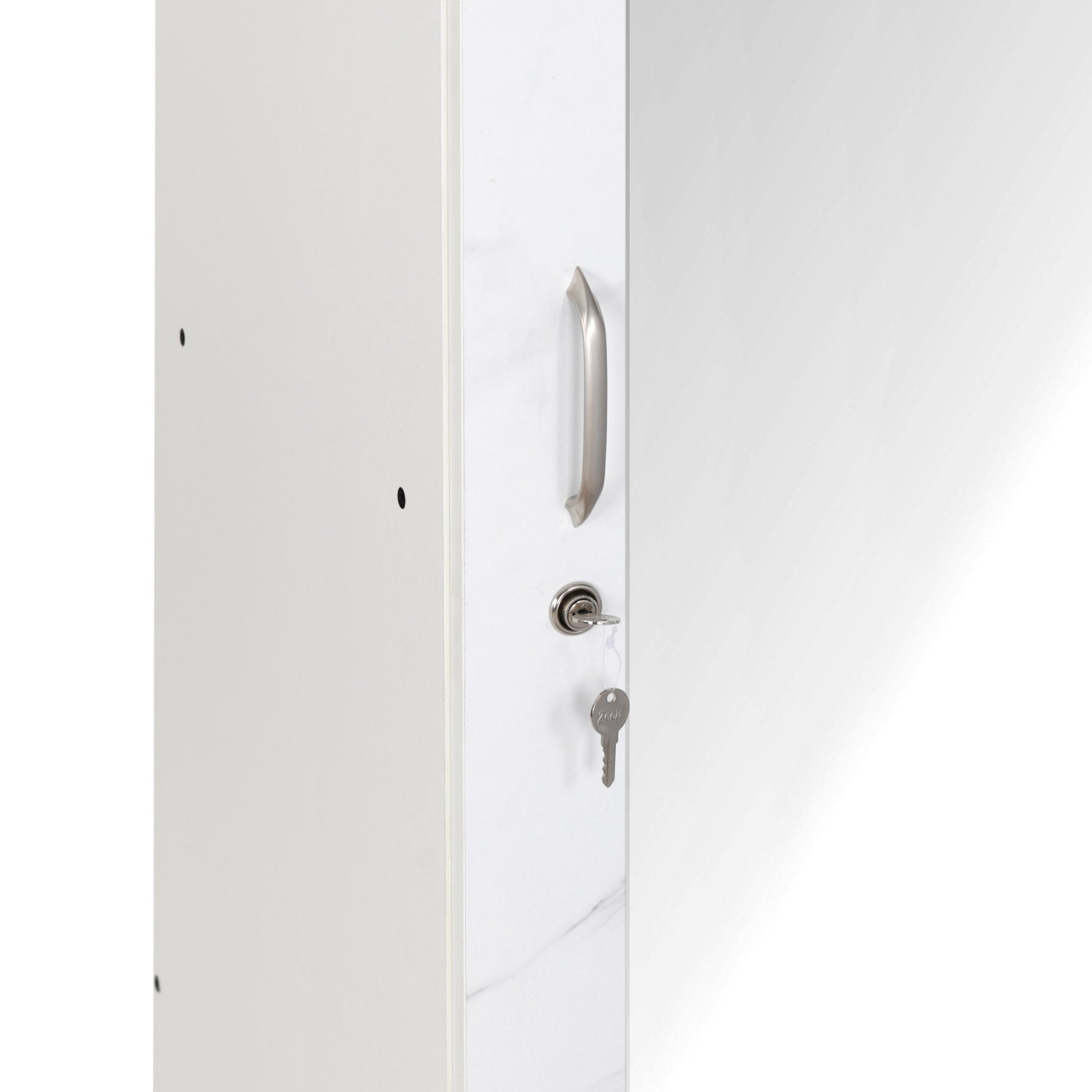 Nilkamal Marbito 1 Door Wardrobe With Mirror (White)