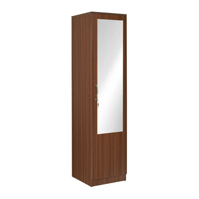 Nilkamal Joyce 1 Door Wardrobe With Mirror (Classic Walnut)