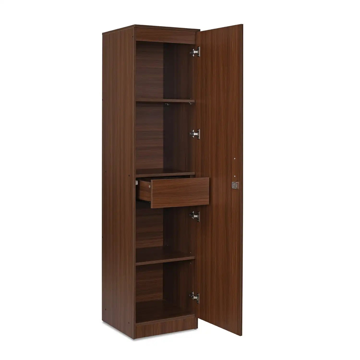 Nilkamal Joyce 1 Door Wardrobe (Classic Walnut)