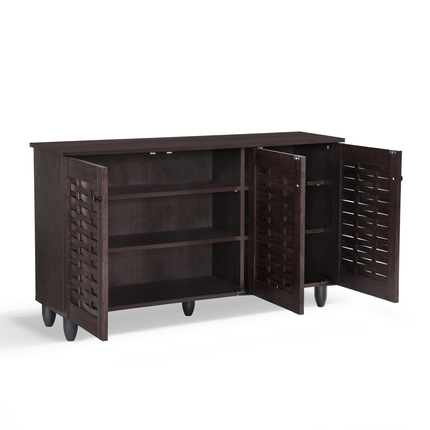 Nilkamal Kaira 3 Door Shoe Rack (Wenge)