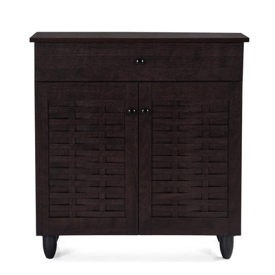 Nilkamal Kaira 2 Door Shoe Rack with Drawer (Wenge)