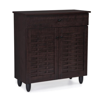 Nilkamal Kaira 2 Door Shoe Rack with Drawer (Wenge)