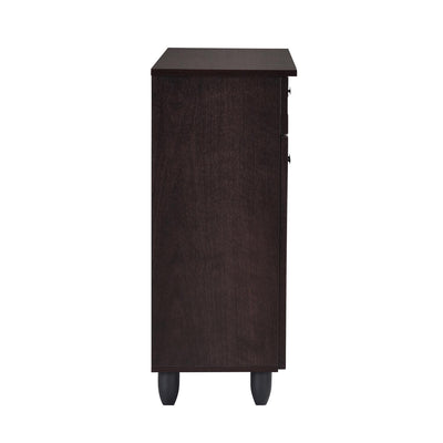 Nilkamal Kaira 2 Door Shoe Rack with Drawer (Wenge)
