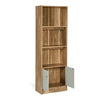 Nilkamal Gwen Book Case with Glass Sliding Doors (Oak Grey)