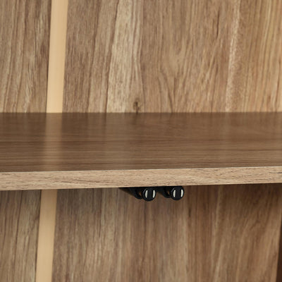 Nilkamal Gwen Book Case with Glass Sliding Doors (Oak Grey)