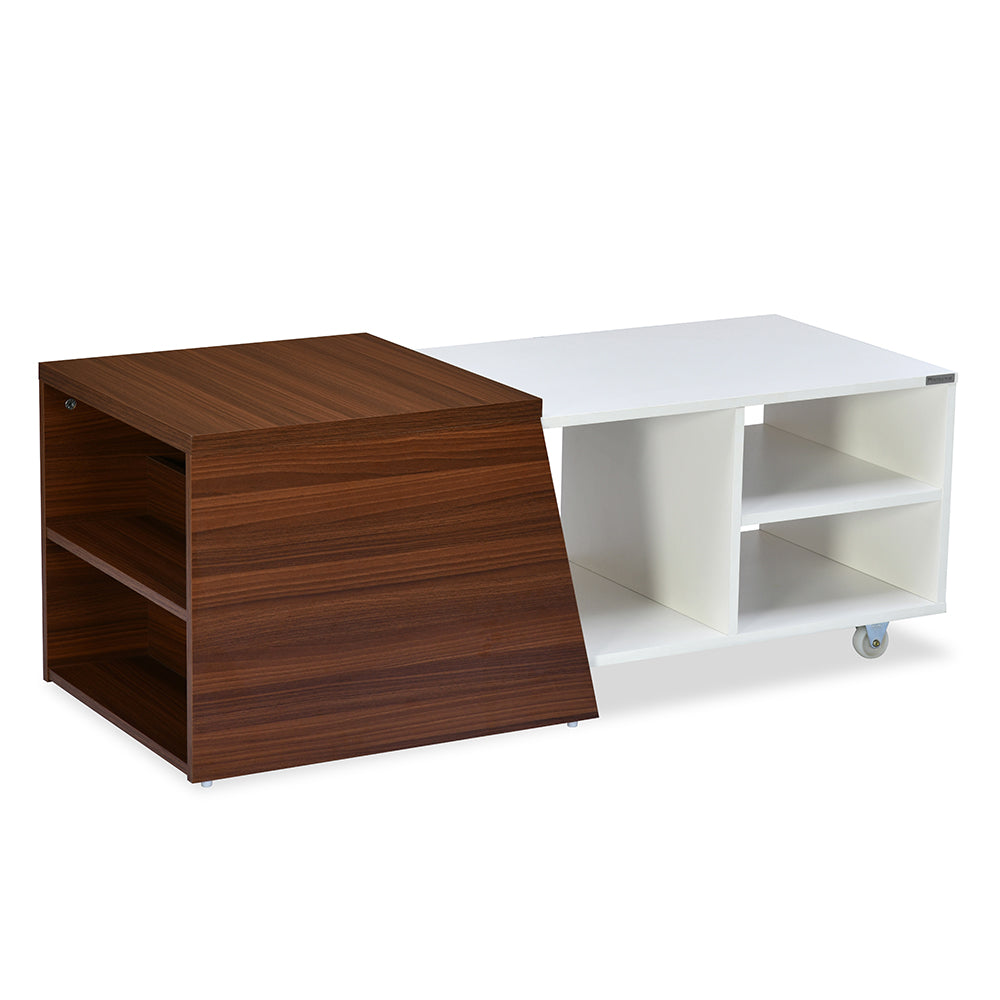 Nilkamal Odin Center Table (Walnut/White)