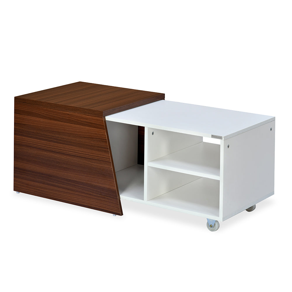 Nilkamal Odin Center Table (Walnut/White)