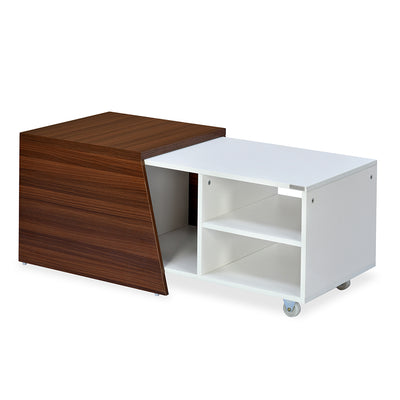 Nilkamal Odin Center Table (Walnut/White)