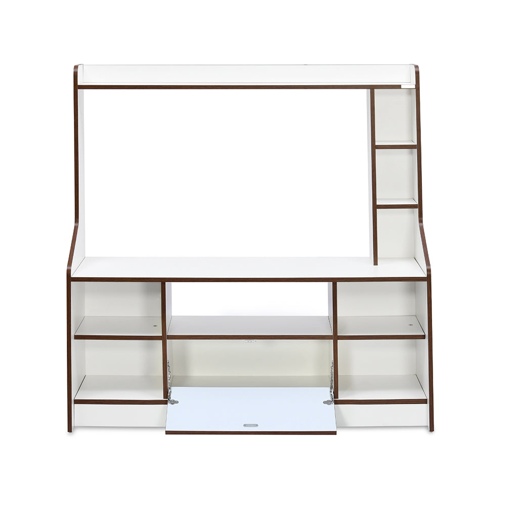 Nilkamal Petra TV Unit (White & Walnut)