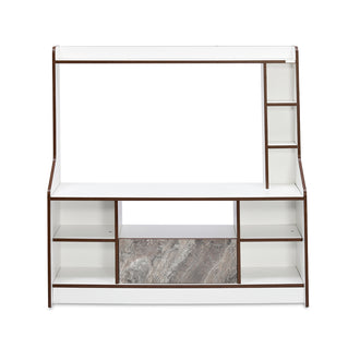 Nilkamal Petra TV Unit (White & Walnut)