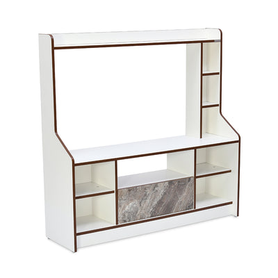 Nilkamal Petra TV Unit (White & Walnut)