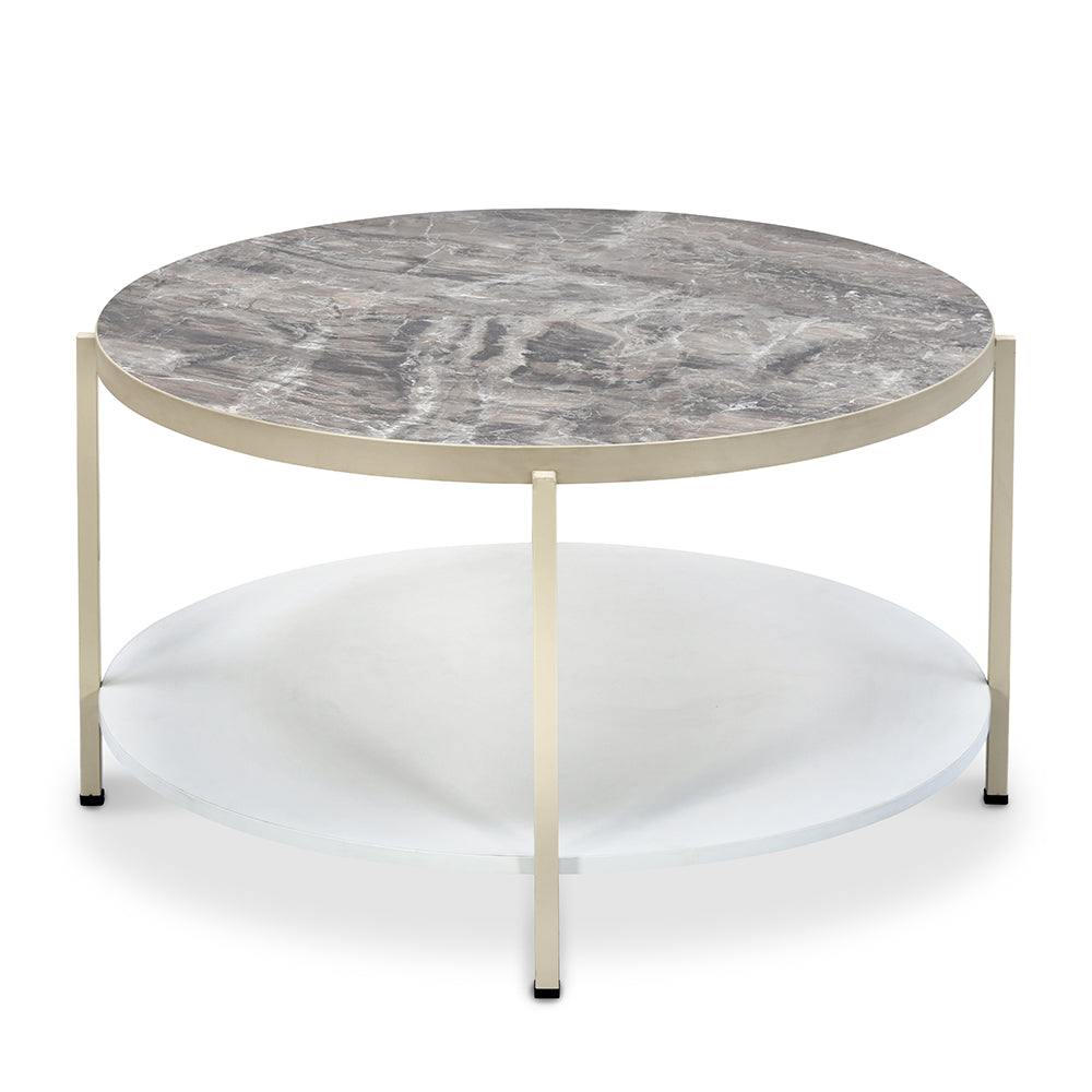 Nilkamal Gracie Round Center Table (Visconti Ivory)