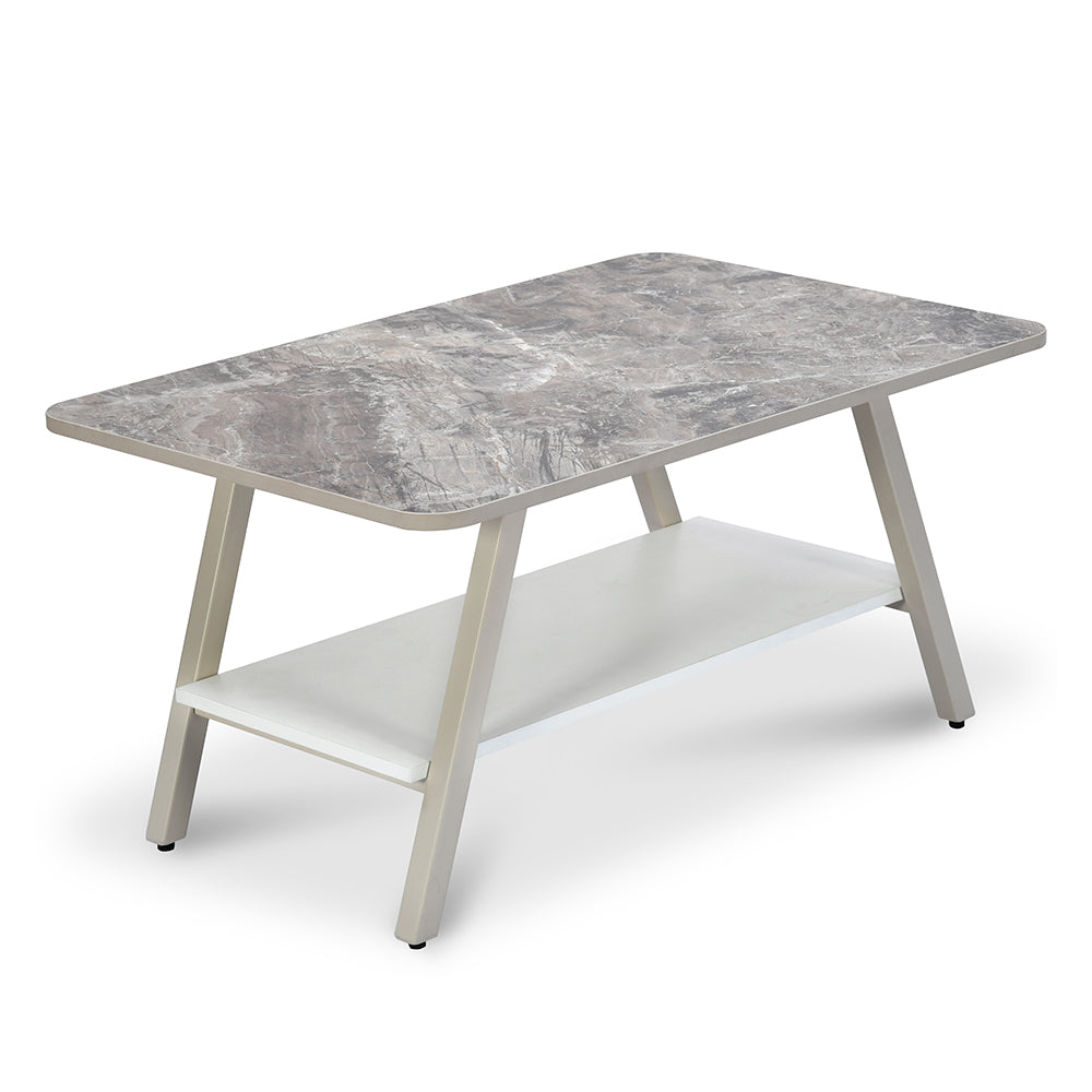 Nilkamal Granito Rectangular Center Table (Visconti Ivory)