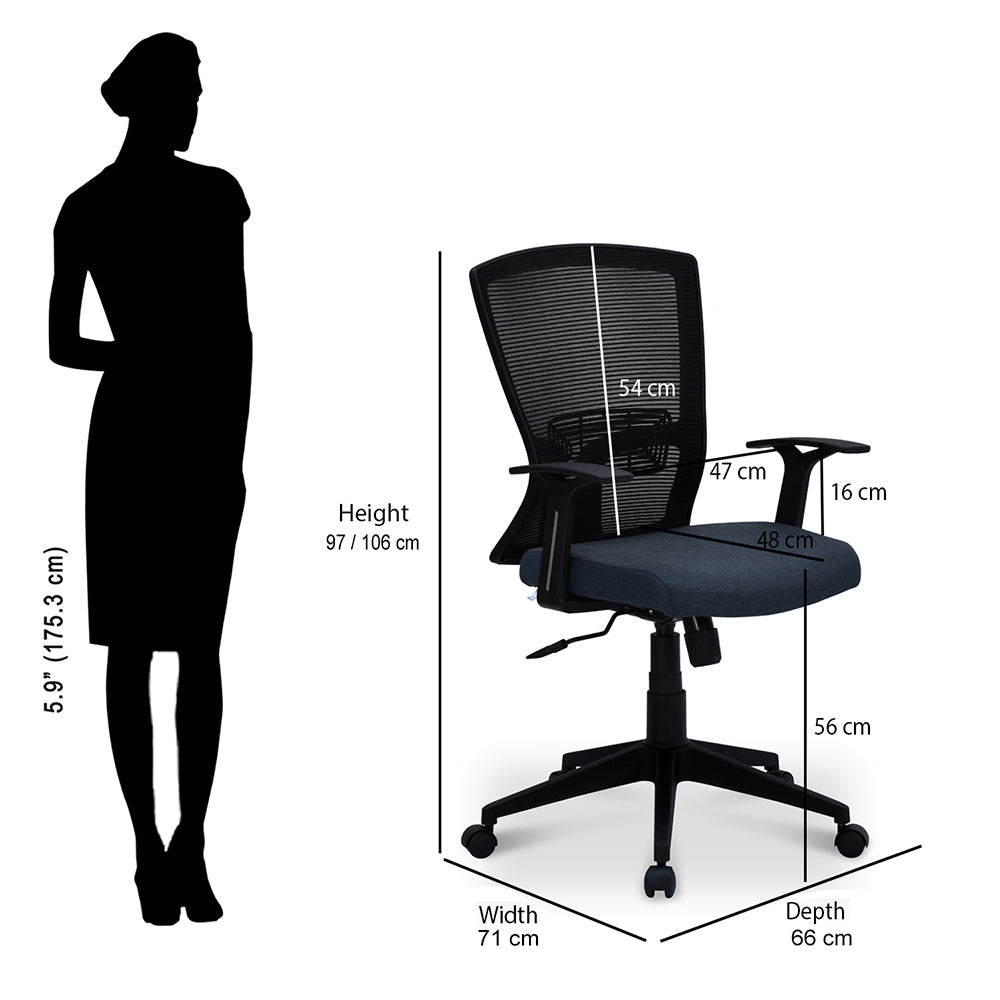 Nilkamal Victory Mid Back Office Chair
