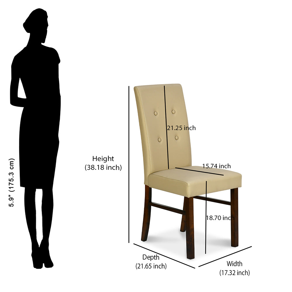 Nilkamal Venice Dining Chair (Dirty Oak)