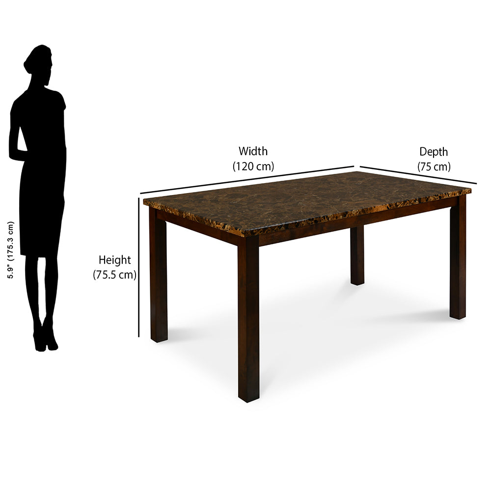 Nilkamal Venice 4 Seater Dining Set (Brown)