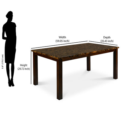 Nilkamal Venice 6 Seater Dining Table (Dirty Oak)