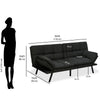 Nilkamal Oberon Futon Sofa Cum Bed (Dark Grey)