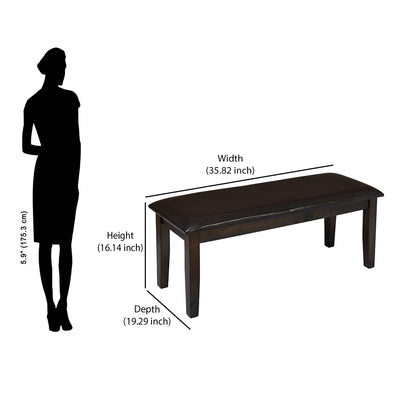 Nilkamal Magnito Multi Use Medium Sitting Bench for Living Room | Dining Room (Brown)