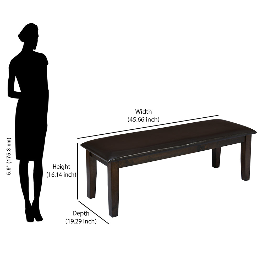 Nilkamal Magnito 6 Seater Dining Set with Bench (Brown)