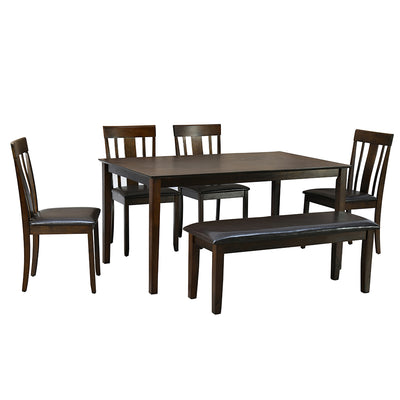 Nilkamal Magnito 6 Seater Dining Set with Bench (Brown)