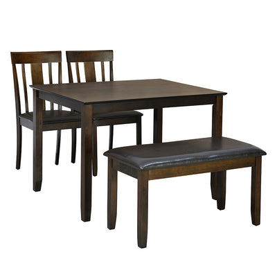 Nilkamal Magnito 4 Seater Dining Set with Bench (Brown)
