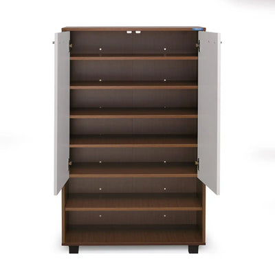Nilkamal Ardor Shoe Cabinet (Oak/Frosty White)