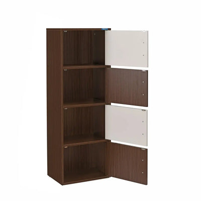 Nilkamal Sear 4 Tier Storage Cabinet (Oak/Frosty White)