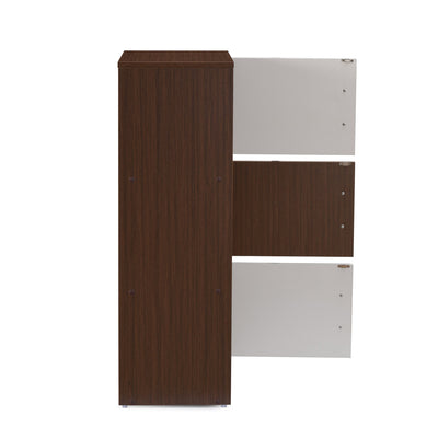 Nilkamal Sear 3 Tier Storage Cabinet (Oak/Frosty White)