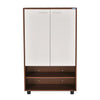Nilkamal Ardor Shoe Cabinet (Oak/Frosty White) - Front View