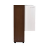Nilkamal Ardor Shoe Cabinet (Oak/Frosty White) - Side Open Drawer View